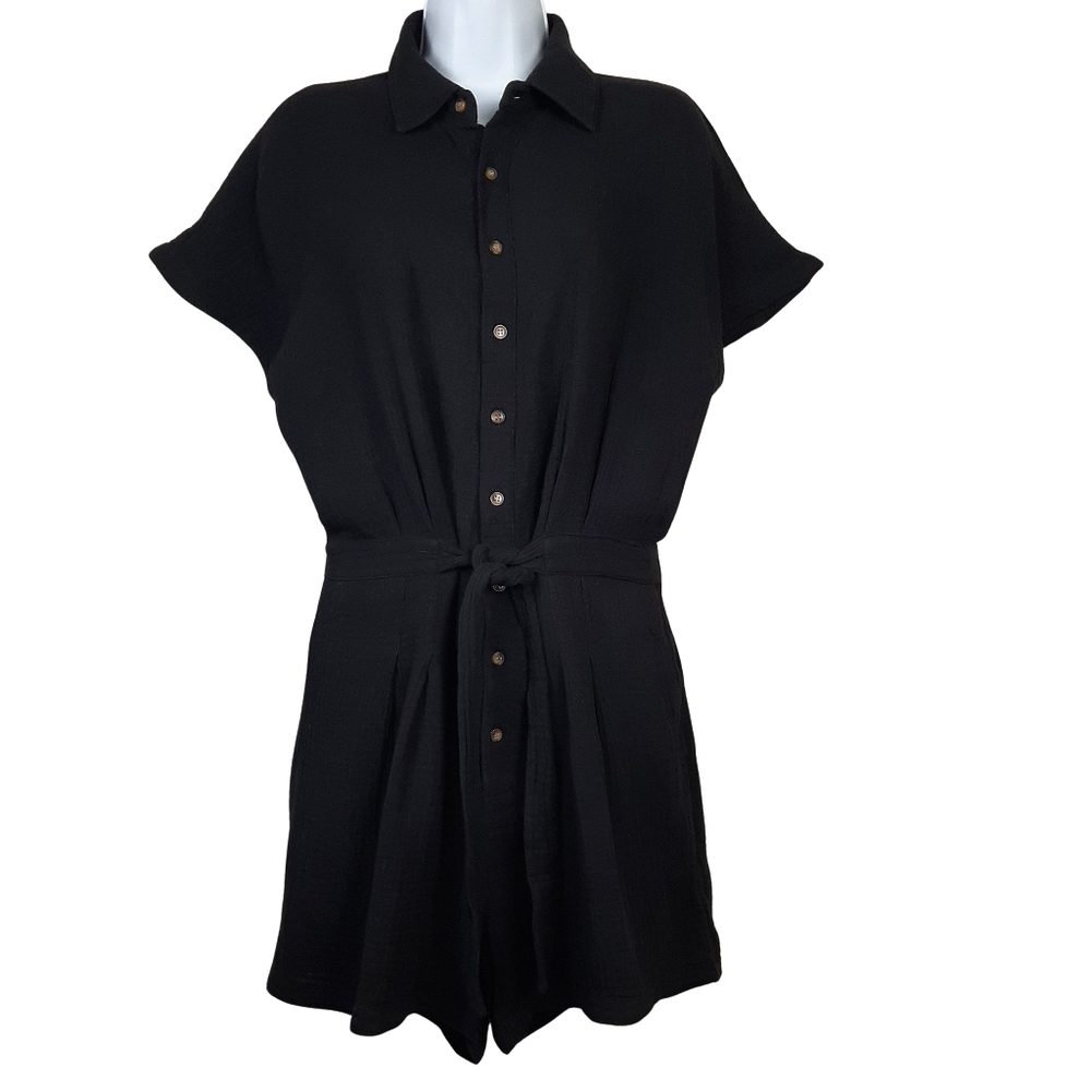 Paintcolors Cotton Black Romper Size Medium